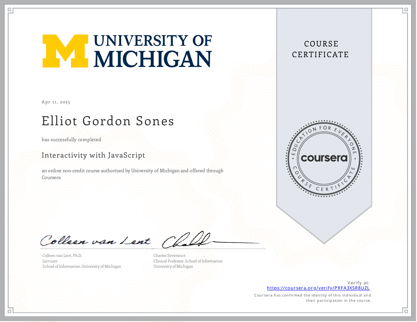 JavaScript Certificate